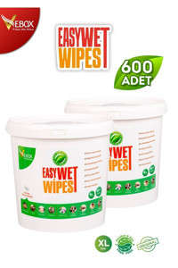 Vebox Easy Wet Wipes Beyaz Sabun Kokulu Kova Eko 300 Yaprak 2'li Paket Islak Mendil