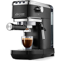 Tchibo Lapressa 1300 W Çelik Kapsülsüz Öğütücülü Manuel Espresso Makinesi Siyah