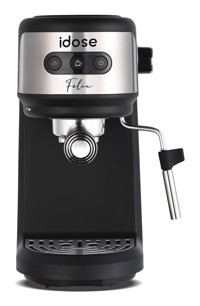 İdose 1500 W Plastik Kapsülsüz Öğütücülü Manuel Espresso Makinesi Siyah