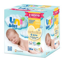 Uni Baby Yenidoğan 140 Yaprak 14'lü Paket Islak Mendil
