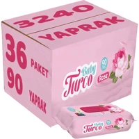 Baby Turco Rose 390 Yaprak 36'lı Paket Islak Mendil