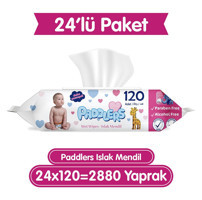 Paddlers 120 Yaprak 24'lü Paket Islak Mendil