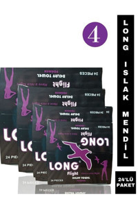 Long 24 Yaprak 4'lü Paket Islak Mendil