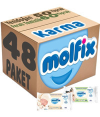 Molfix Izotonik Sulu Karma 55 Yaprak 48'li Paket Islak Mendil