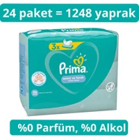 Prima Temiz ve Ferah 52 Yaprak 24'lü Paket Islak Mendil