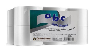 ABC 2 Katlı 12'li Rulo Tuvalet Kağıdı