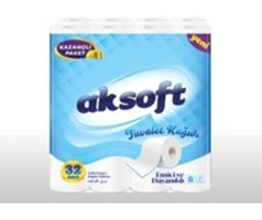 Aksoft 2 Katlı 32'li Rulo Tuvalet Kağıdı