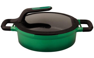 Berghoff Gem Stay Cool Cam 2 Parça 26 cm Alüminyum Döküm Basık Karnıyarık Tenceresi
