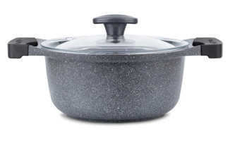 Thermoad Graneu Cam 2 Parça 20 cm Granit Derin Tencere