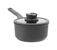 Berghoff Leo Stone Yapışmaz Kapaklı Cam 2 Parça 18 cm Alüminyum Döküm Derin Tencere