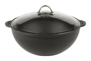 Lava Yuvarlak Kazan Cam 2 Parça 30 cm Döküm Derin Tencere