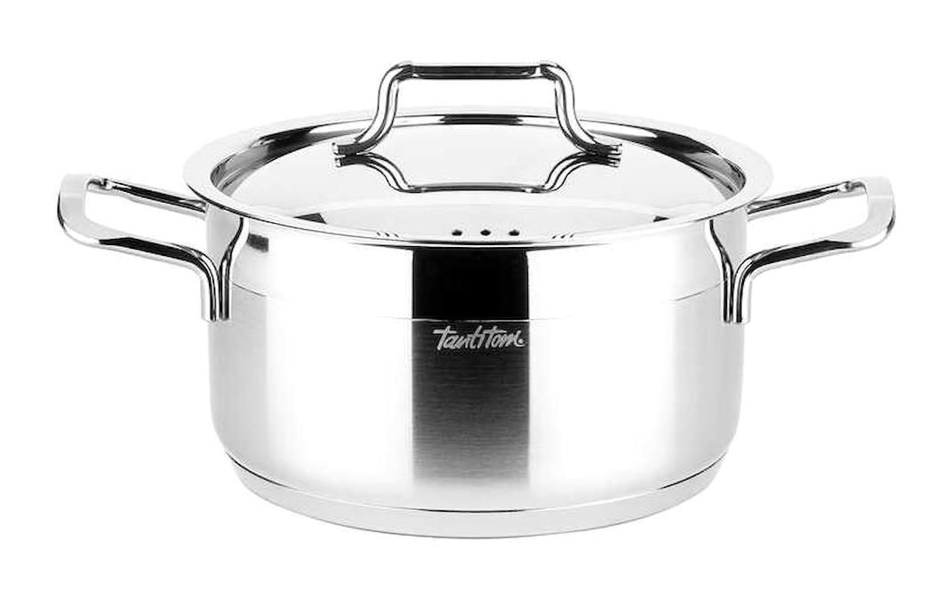 Tantitoni Premium Cam 2 Parça 18 cm Paslanmaz Çelik Derin Tencere