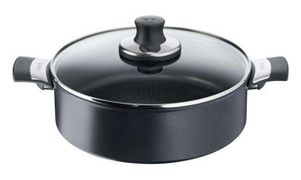 Tefal 6X Excellence Cam 2 Parça 28 cm Titanyum Basık Karnıyarık Tenceresi