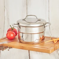Emsan Compact Mini Paslanmaz Çelik 3 Parça 14 cm Paslanmaz Çelik Derin Tencere