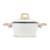 Karaca Swiss Crystal Cam 2 Parça 20 cm Swiss Crystal Derin Tencere Krem