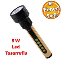 Badem10 Basmalı LED Şarjlı El Feneri
