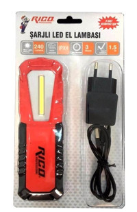 Rico Rc0037 Basmalı 240 Lümen LED Şarjlı El Feneri