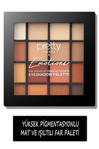 Pretty Beauty Toz Simli Mat Parlak Far Paleti