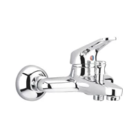 Knitex Ktx-2169 Mix Krom Çiftli Aç Kapa Yarı Ankastre Kare Banyo Bataryası Gümüş