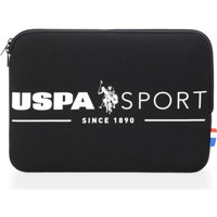 U.S. Polo Assn. Baskılı Tek Gözlü Polyester 13.3 inç Laptop Kılıfı Siyah