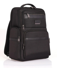 Pierre Cardin 01PC00302 Düz Dört Gözlü Kumaş Sırt Çantası Laptop Çantası Siyah