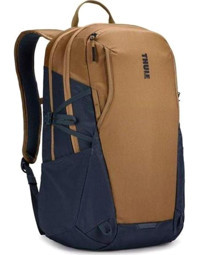 Thule Enroute Baskılı İki Gözlü Kumaş Sırt Çantası Laptop Çantası Kahverengi - Lacivert