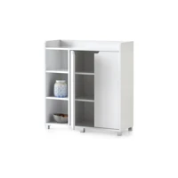 Sivas Gözde Mobilya Dresuar 2 Kapaklı 7 Raflı Çok Amaçlı Dolap Beyaz 72 x 36 x 100 cm