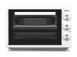 Simfer 3420 34 lt Izgaralı Fanlı Midi Fırın Beyaz