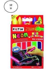 Fatih Neon Jumbo 12'li Mum Pastel Boya Seti