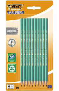 Bic Eco Evolution 650 Blister 10'lu Köşeli Siyah HB Kurşun Kalem Seti