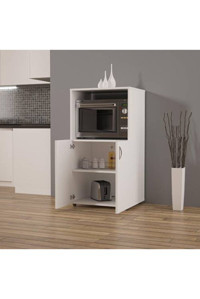 Erahome Ece 2 Kapaklı 4 Raflı Çok Amaçlı Dolap Beyaz 60 x 60 x 45