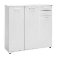 Adore Mobilya Trendline 5 Kapaklı 2 Çekmeceli 6 Raflı Beyaz 108 x 108 x 35 cm