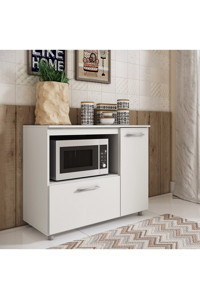 Erahome Lüx Nature 2 Kapaklı 1 Raflı Çok Amaçlı Dolap Beyaz 90 x 90 x 40 cm