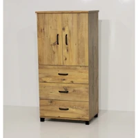 Mobilya Sarayı 2 Kapaklı 4 Çekmeceli 2 Raflı Çok Amaçlı Dolap Çam 128 x 61 x 44 cm
