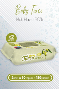Baby Turco Olive Oil 90 Yaprak 2'li Paket Islak Mendil