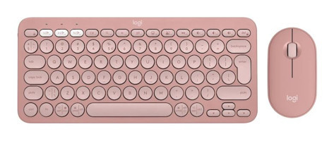 Logitech Pebble 2 Combo Pembe Kablosuz Klavye Mouse Seti