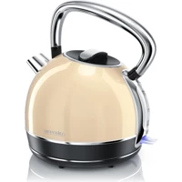 Arendo Retro Çelik 1.7 lt Bej Kettle