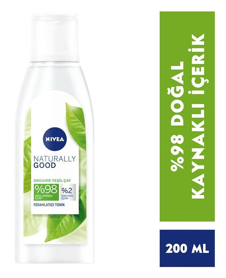 Nivea Organik Tüm Ciltler İçin Yeşil Çaylı Gözenek Sıkılaştırıcı Yüz Temizleyici Losyon Tonik 200 ml