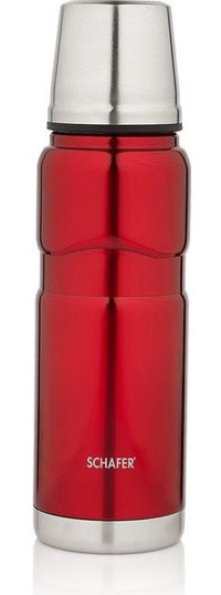 Schafer Iron Man Çelik 500 ml Matara Termos Kırmızı