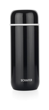 Schafer Iron Man Çelik 200 ml Matara Termos Siyah