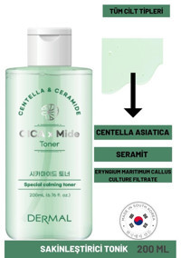 Dermal Cica x Mide Tüm Cilt Tipleri İçin Gözenek Sıkılaştırıcı Leke Giderici Likit Tonik 200 ml