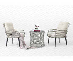 Gardenya Bahçe Capri Swing Rattan İkili Bahçe Koltuğu Beyaz