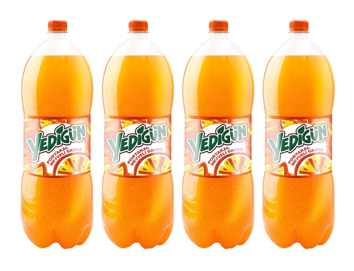 Yedigün Portakallı Pet Gazoz 4 Adet 2.5 lt