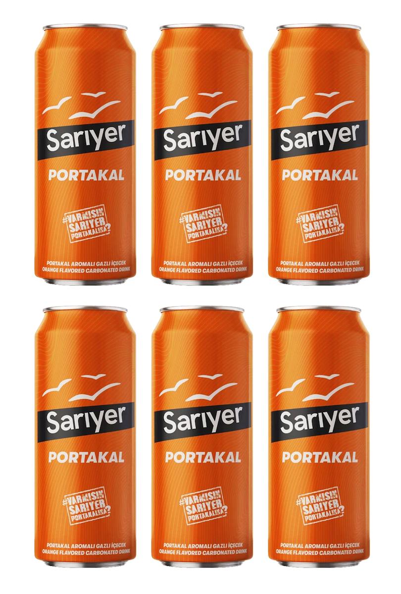 Sarıyer Portakallı Kutu Gazoz 6 Adet 330 ml