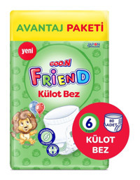 Goo.n Friend 6 Numara Külot Bebek Bezi 80 Adet