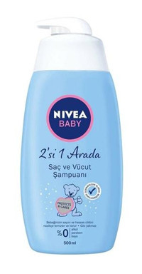 Nivea 2'si 1 Arada Göz Yakmayan Hipoalerjenik Hassas Ciltler İçin Papatya Özlü Bebek Şampuanı 500 ml
