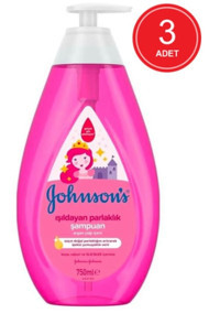 Johnson's Baby Işıldayan Parlaklık Göz Yakmayan Hipoalerjenik Tüm Ciltler İçin Argan Yağlı Bebek Şampuanı 3x750 ml