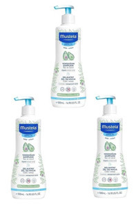 Mustela Göz Yakmayan Hipoalerjenik Yenidoğan Normal Ciltler İçin Avokadolu Bebek Şampuanı 3x500 ml