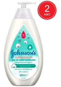 Johnson's Baby Cotton Touch Göz Yakmayan Hipoalerjenik Yenidoğan Hassas Ciltler İçin Pamuk Özlü Bebek Şampuanı 2x300 ml