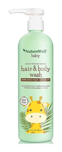 Nature Well Göz Yakmayan Hipoalerjenik Tüm Ciltler İçin Hindistan Cevizli Bebek Şampuanı 591 ml